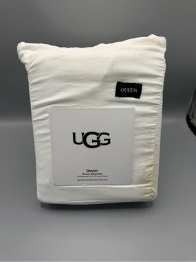 UGG Devon Sheet Set Queen 17" Deep Mattress Himalayan Salt White